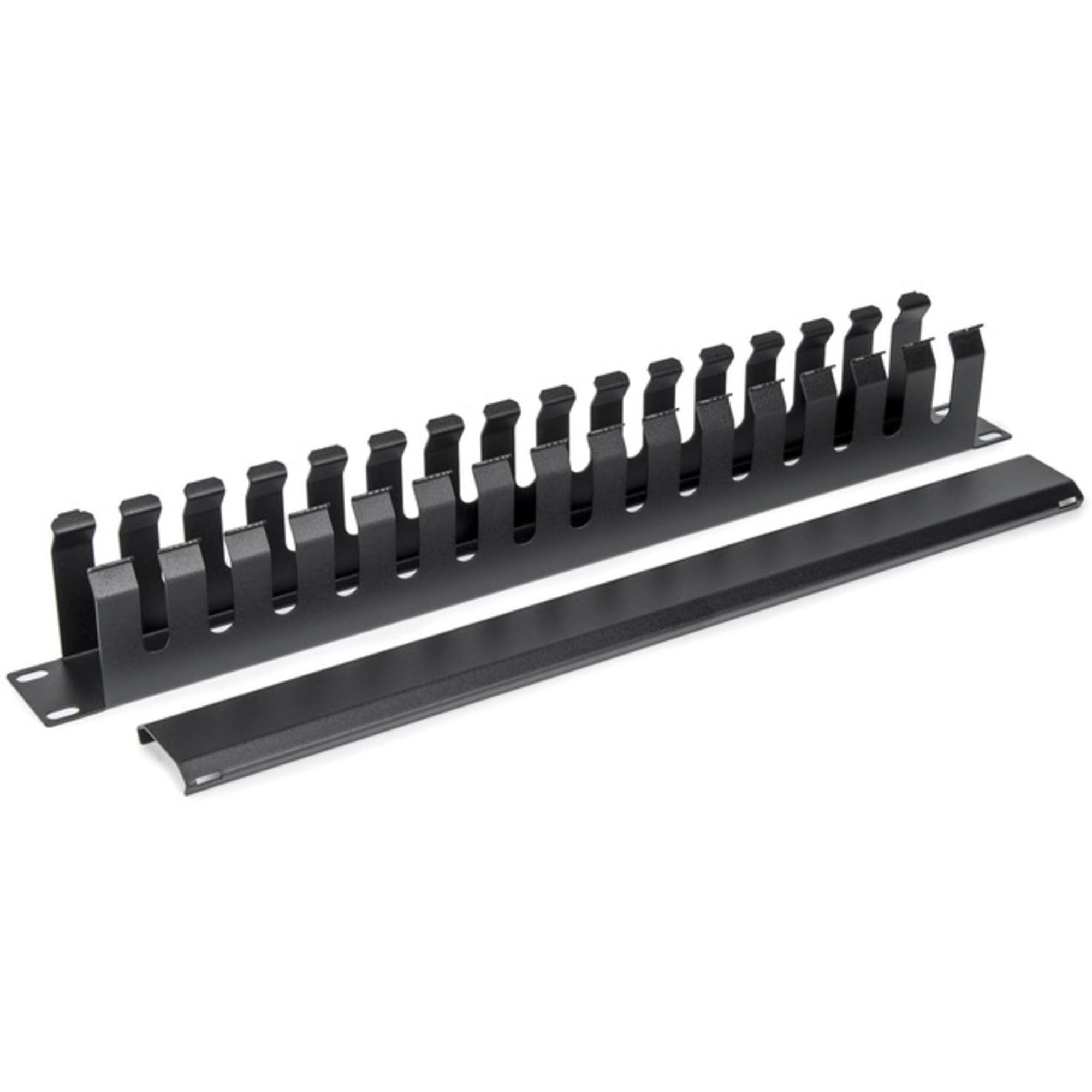 Rocstor - Y10E016-B1-1U Horizontal Cable Management Compatible with Standard 19 Racks