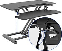 FlexiSpot M7-E Series Desk Riser, 4-3/4" to 19-3/4"H x 31-1/2"W x 16-5/16"D, Black