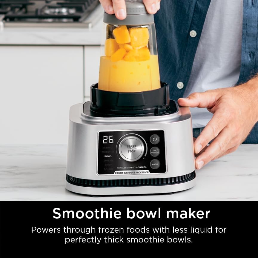 Ninja Blender For Kitchen | Food Processor Combo System | Smoothie Maker & Nutrient Extractor | 6 Functions for Bowls