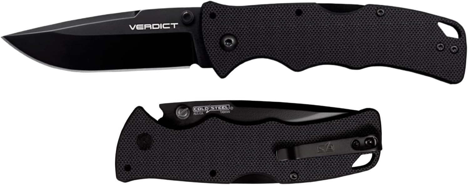 Cold Steel Verdict 3" AUS10A G-10 Handle Folding Knife with Tri-Ad Lock