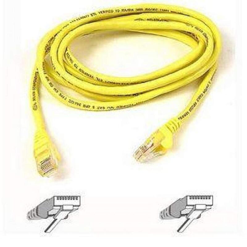 Belkin Components 10ft Cat5e Patch Cable Utp Yellow Pvc Jacket 24awg T568b 50 Micron Gold Pl