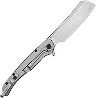 Kershaw Strata Cleaver Pocket Knife, D2 Steel, 4 inch Blade, Stonewashed Finish, Pocketclip