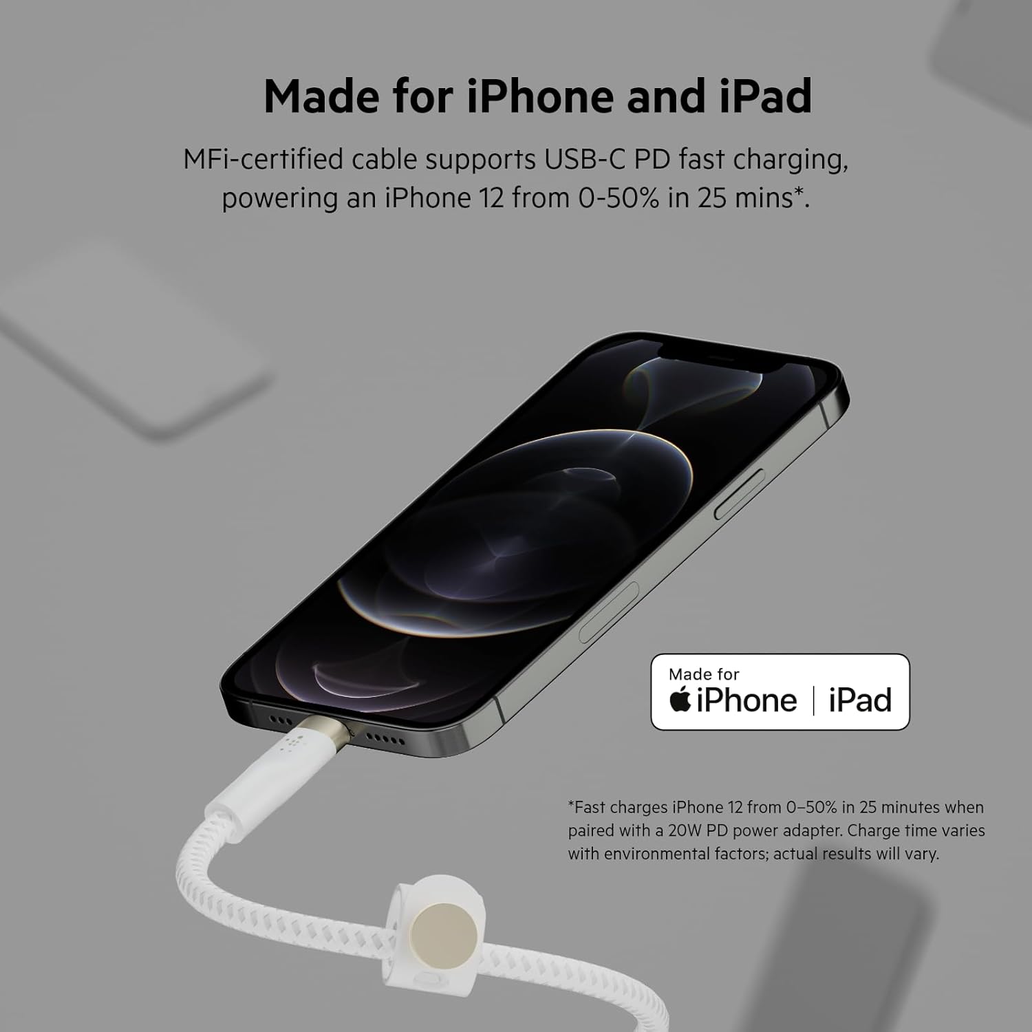 Belkin BoostCharge Pro Flex Braided USB-C to Lightning Cable