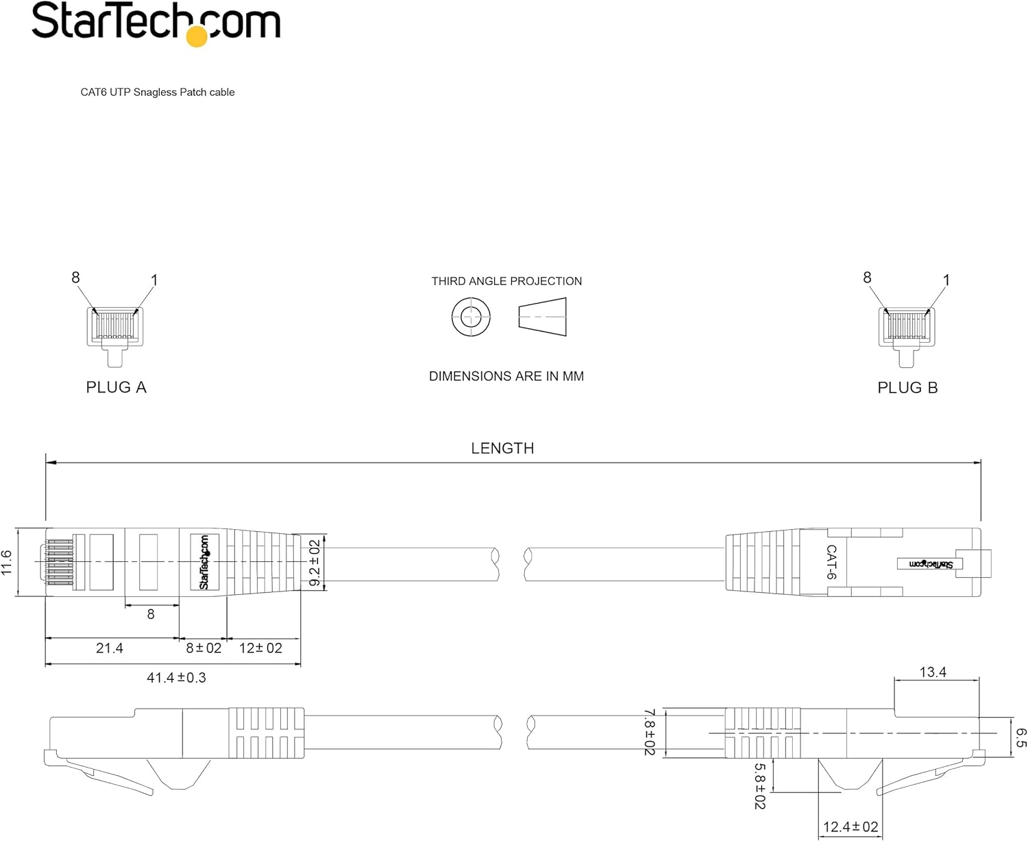 StarTech.com CAT6 Snagless RJ45 Ethernet Patch Cable
