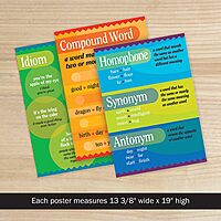 BARKER CREEK Grammar Posters, 13-3/8 x 19 Inches, Set of 9