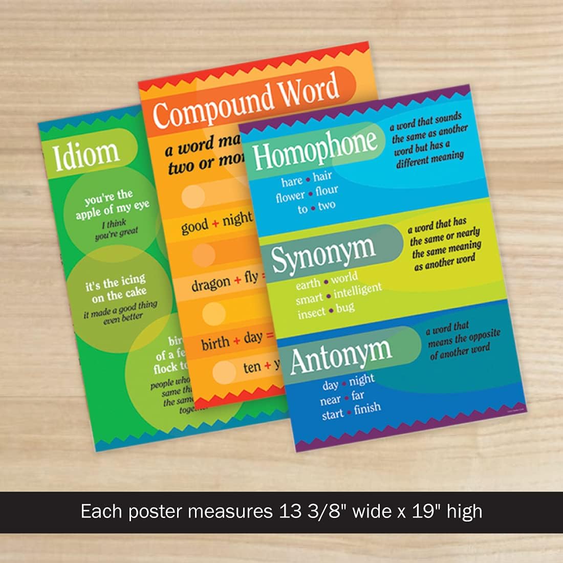 BARKER CREEK Grammar Posters, 13-3/8 x 19 Inches, Set of 9