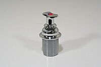 Scandvik 10617P Compact T-Handle Ceramic Mixer, Deck Mount, Polished Finish, Marine Grade