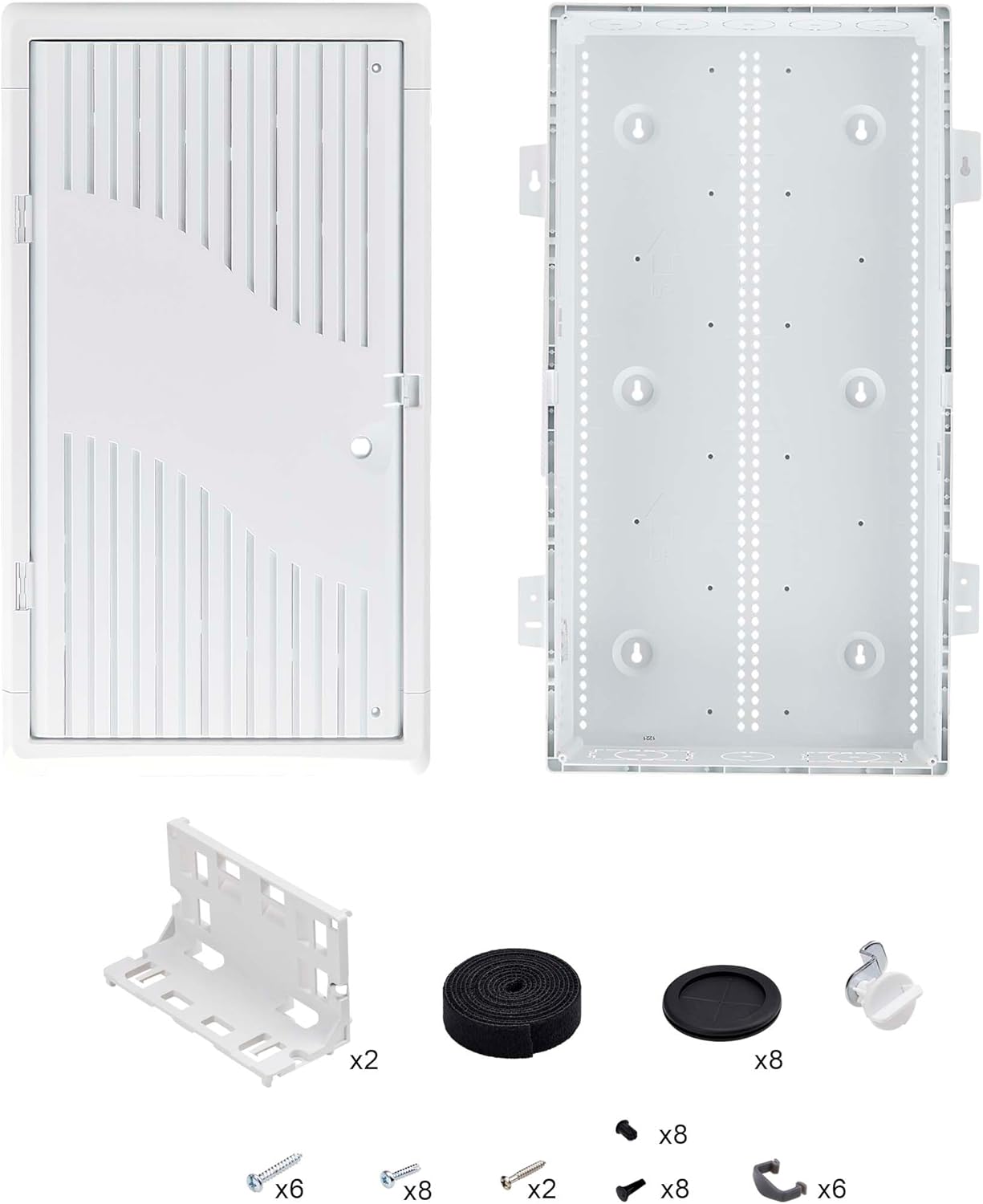 StarTech.com 28-Inch Wall-Mount Media Enclosure, Cable Management Box for Network Distribution, Structured Media Enclosure