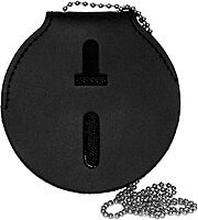 PERFECT FIT SHIELD WALLETS Round Belt Clip Badge Holder with Pocket and Chain