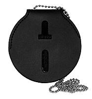 PERFECT FIT SHIELD WALLETS Round Belt Clip Badge Holder with Pocket and Chain