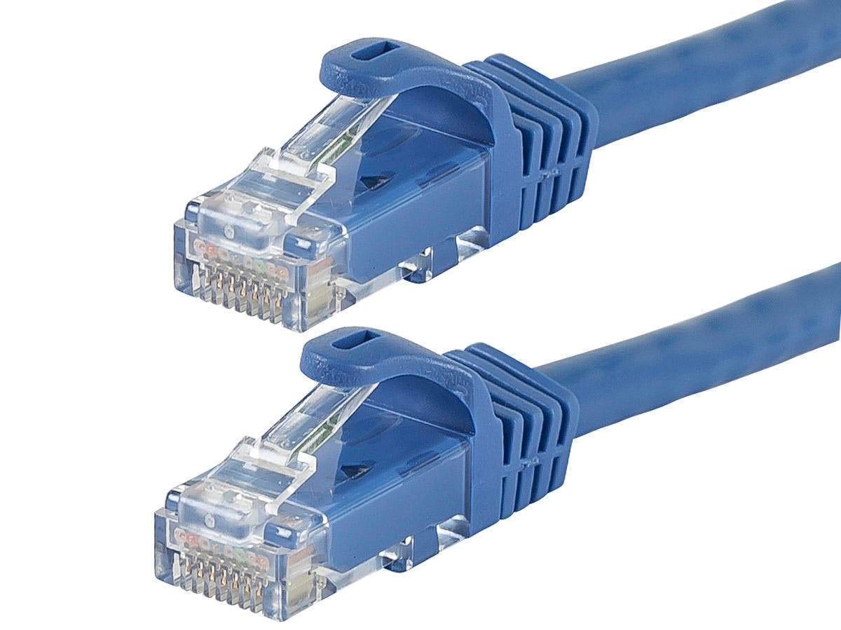 Monoprice Cat6 Flexboot Patch Cable UTP 24AWG 550MHz Pure Bare Copper Snagless RJ45
