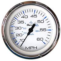 Faria Beede 33811 Chesapeake Stainless Steel Speedometer (60 MPH) Pitot - 4', White