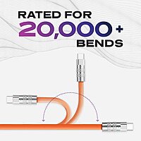 STATIK TSumoCharge 100W USB-C to USB-C Charging Cable, Heavy-Duty Silicone, 6 ft