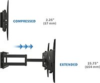 Mount-It! Long Arm TV Wall Mount with 26 Inch Extension, Swing Out Full Motion Design for Corner Installation, Fits 40 50, 55, 60, 65, 70 Inch Flat Screen TVs, 220 Lb Capacity 42 Inch -70 Inch