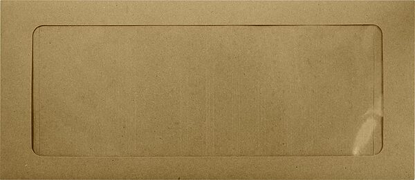 LUX #10 Full-Face Window Envelopes, Grocery Bag Brown, Peel & Press, 4 1/8" x 9 1/2", Pack of 50
