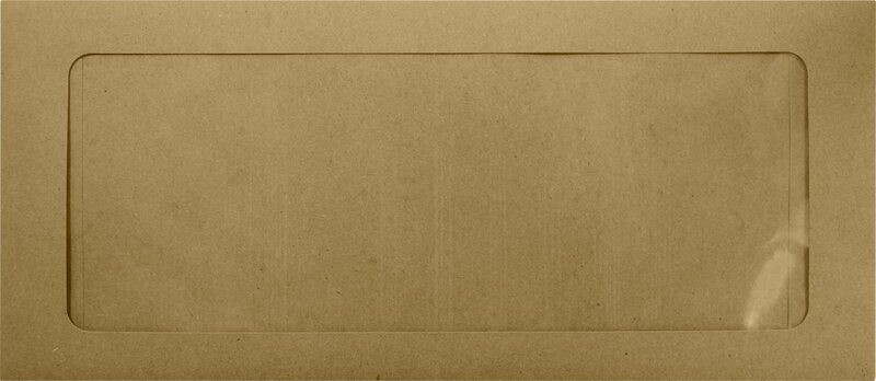 LUX #10 Full-Face Window Envelopes, Grocery Bag Brown, Peel & Press, 4 1/8" x 9 1/2", Pack of 50