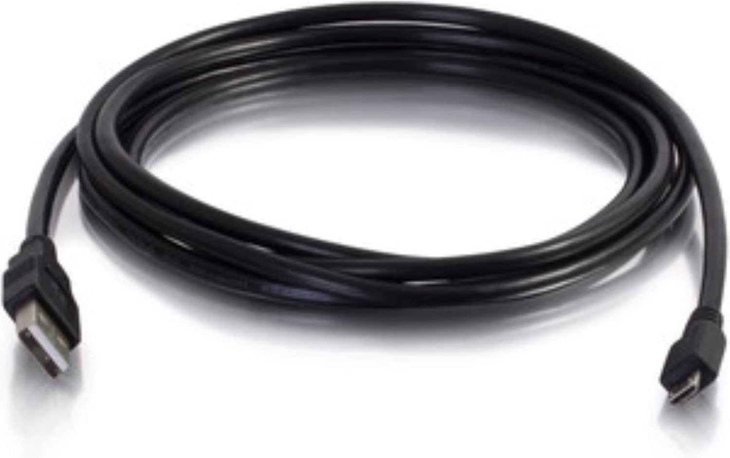 C2G USB Cable, Micro USB Cable, USB 2.0 Cable, USB A to B Cable, 15 Feet (4.6 Meters), Black, Cables to Go 27395