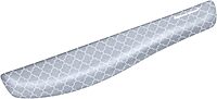 Fellowes PlushTouch Memory Foam Keyboard Wrist Rest with Microban, 1in H x 18 1/8in W x 3 3/16in D, Lattice Pattern, Gray/White