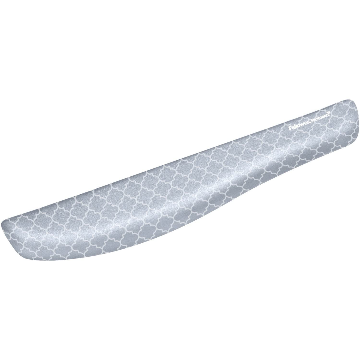 Fellowes PlushTouch Memory Foam Keyboard Wrist Rest with Microban, 1in H x 18 1/8in W x 3 3/16in D, Lattice Pattern