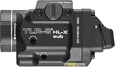 Streamlight 69468 TLR-8 HL-X sub USB 1000-Lumen Weapon Rail-Mounted Rechargeable Tactical Flashlight with Integrated Red