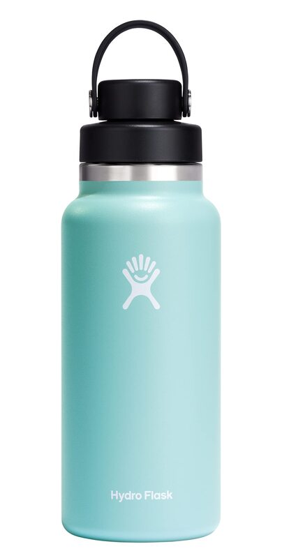 Hydro Flask Water Bottle - Insulated Stainless Steel - Wide Mouth Chug Lid, Non Spill, Leakproof in 32 Oz Dew
