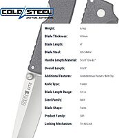 COLD STEEL SR1 Lite Tactical Folding Knife