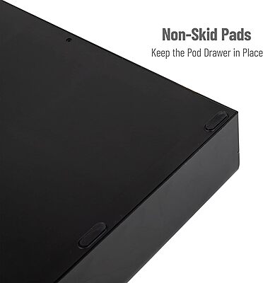 Mind Reader Single Serve Coffee Pod Drawer, 36 Pod Capacity, Countertop Organizer, Breakroom, 12.75"L x 13"W x 3"H, Black