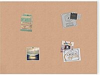 U BRANDS Cork Canvas Bulletin Board, Frameless