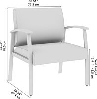 Bush Business Furniture Arrive Waiting Room Seating with Arms