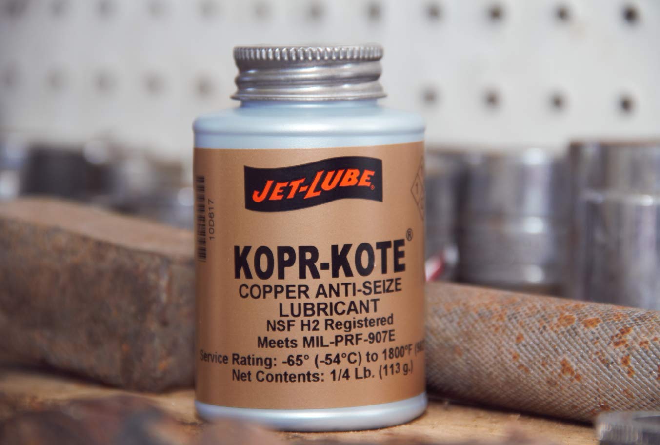 Jet-Lube Kopr-Kote - Copper Based | High Temperature | EP Lubricant | Anti-Seize | Military Grade | Low Friction - | 1 Lb