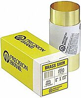 Brass Shim Stock Rolls - 17s10 .010 brass shimstock 6"x100"