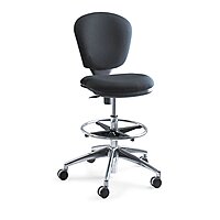 Safco Metro Ergonomic Office Chair, Extended-Height, Adjustable with Swivel Base, Padded, Black Padded Black