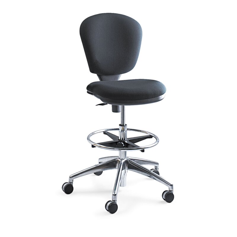 Safco Metro Ergonomic Office Chair, Extended-Height, Adjustable with Swivel Base, Padded, Black Padded Black