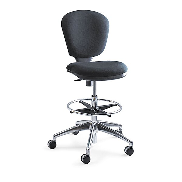 Safco Metro Ergonomic Office Chair, Extended-Height, Adjustable with Swivel Base, Padded, Black Padded Black