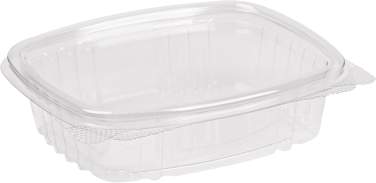 STALKMARKET Jaya Compostable Clear PLA Hinged Rectangular Deli Containers