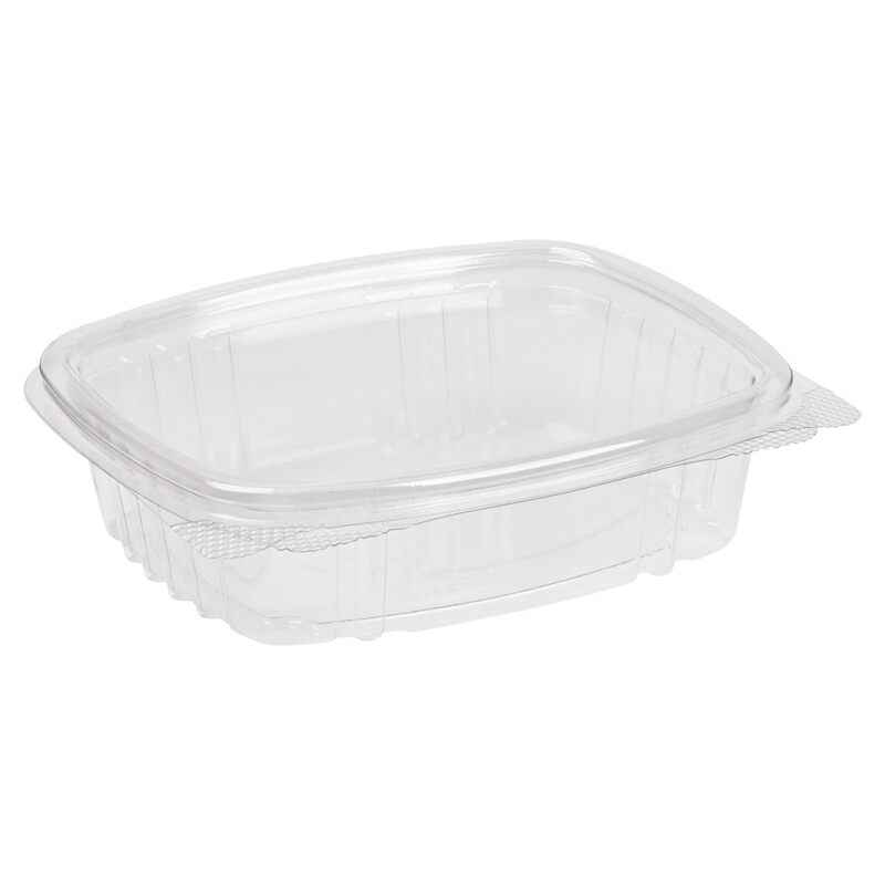 STALKMARKET Jaya Compostable Clear PLA Hinged Rectangular Deli Containers
