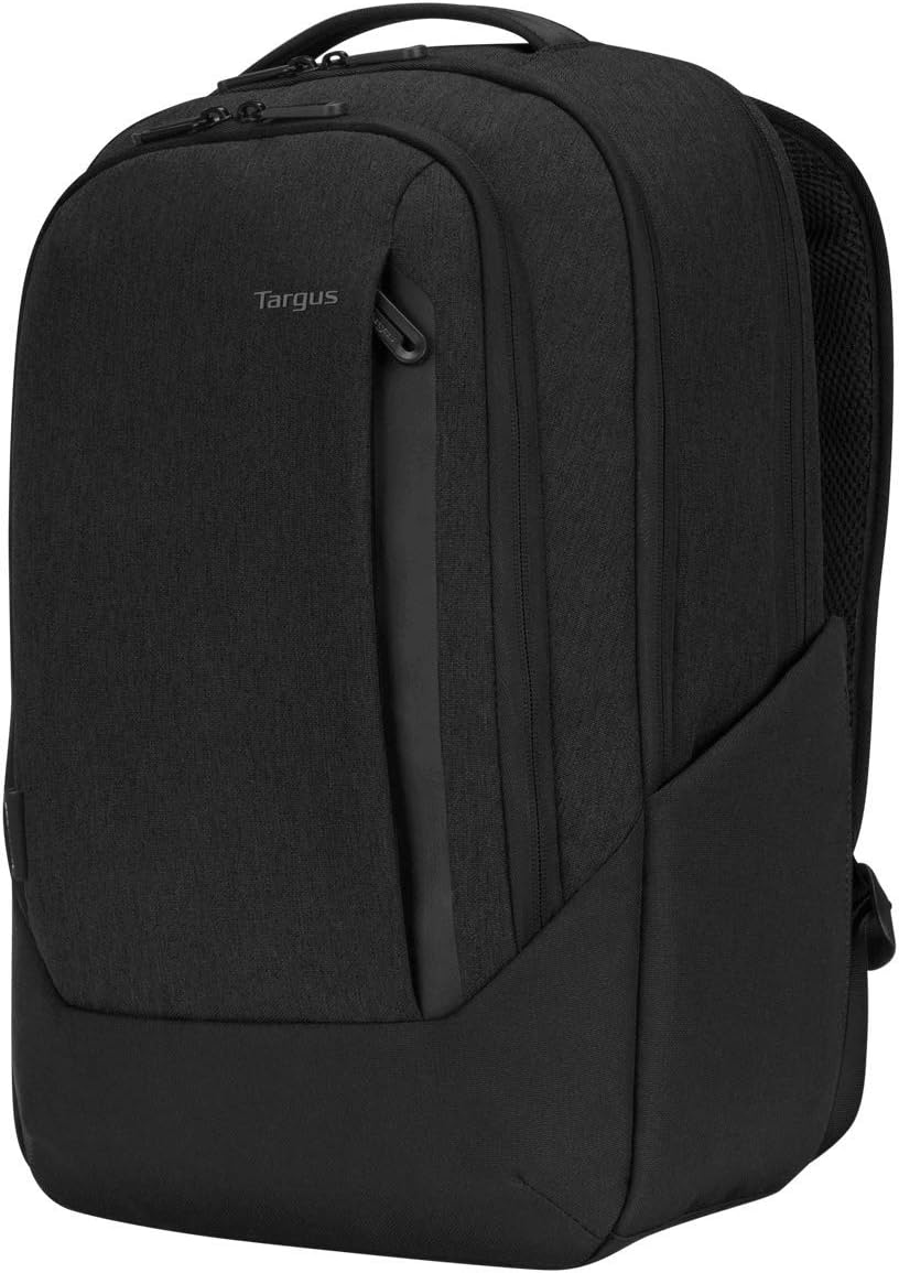 Targus 15.6" Cypress Hero Backpack with EcoSmart, Black - Eco-Friendly Laptop Backpack Designed for Business Travelers, Work