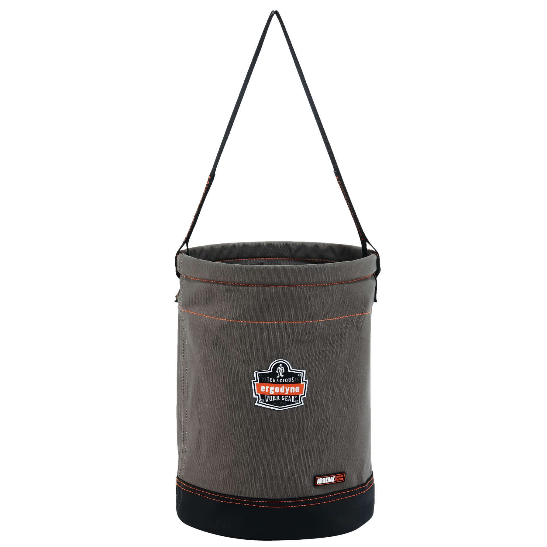Ergodyne Arsenal 5930 Large Canvas Tool Bucket, Gray Web Handle Canvas Hoist Bucket