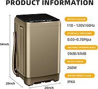 Lavadora completamente automática, 17.7 libras Lavadora completamente automática, 17.7 libras