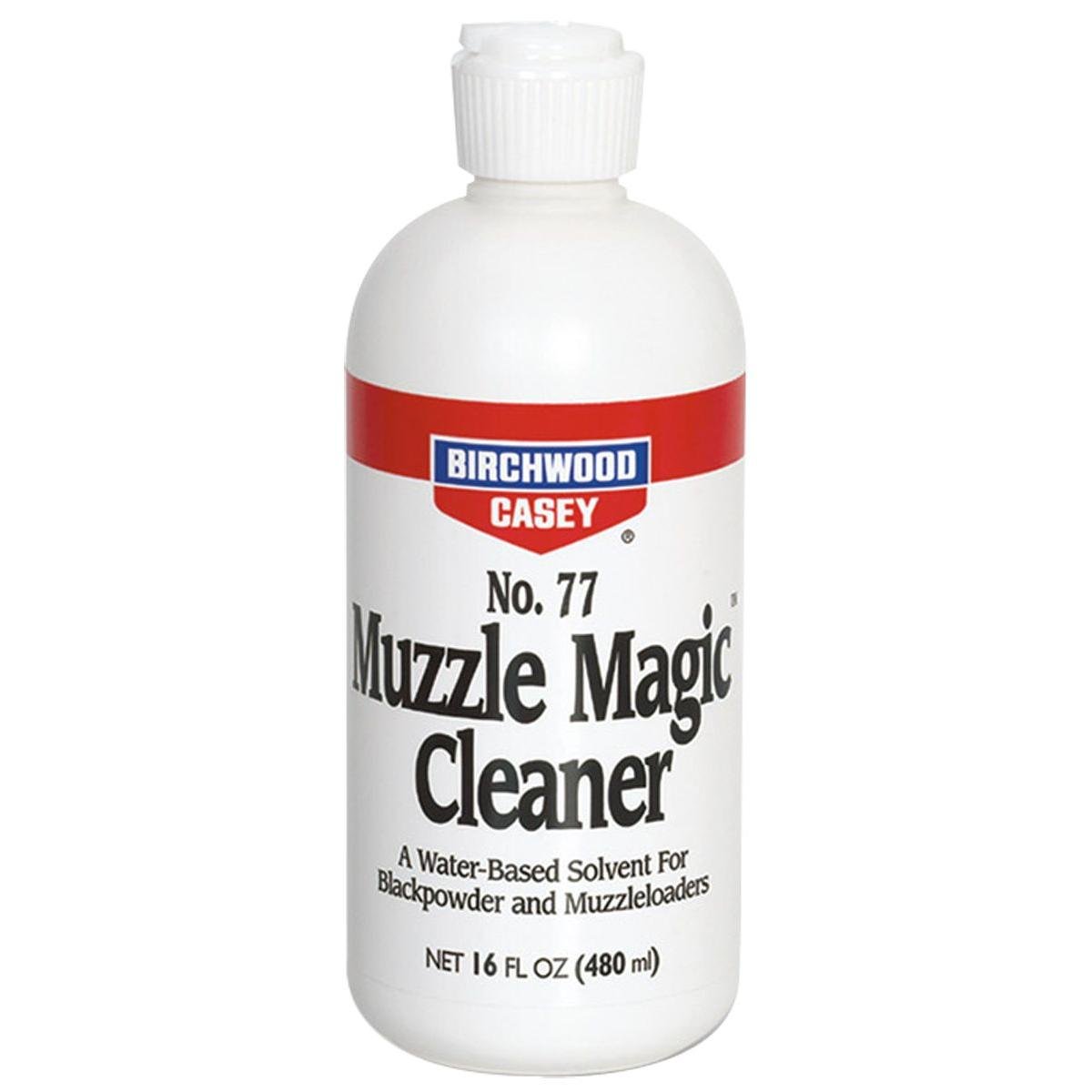 Birchwood Casey Muzzle Magic No.77 Gun Cleaner with Flip Top | Fast-Acting Water-Based Black Powder Solvent for Rust
