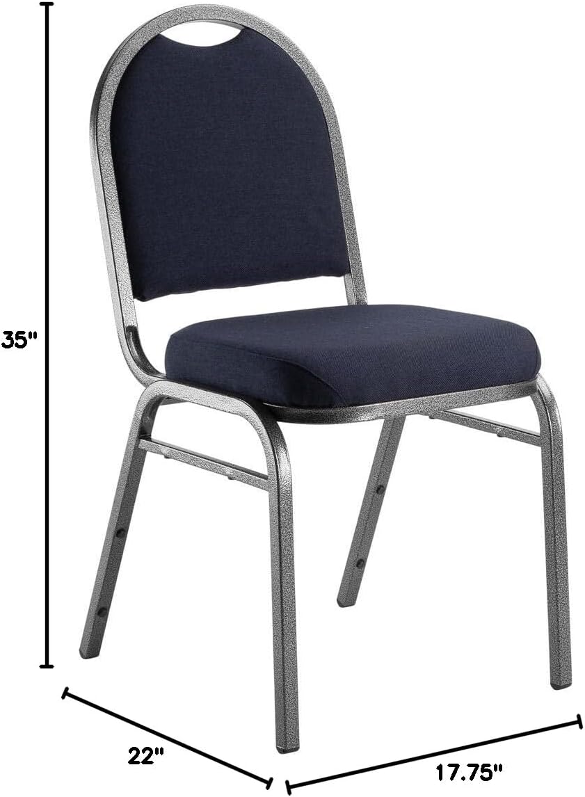 National Public Seating 9200 Series: Dome-Back Premium Fabric Upholstered Banquet Stack Chair - SEAT/SILVERVEIN