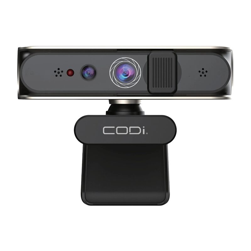 CODi Allocco HD 1080P Windows Hello Webcam with IR Facial Recognition & Noise-Canceling Mic – Autofocus, USB-A, Tripod Mount