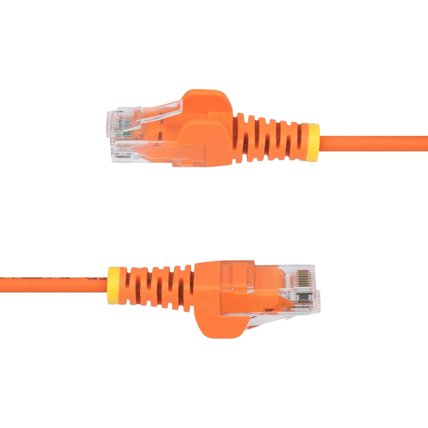 6in Orange Slim CAT6 Ethernet Cable, Snagless RJ45, LSZH, 28AWG Pure Bare Copper, Slim Network Patch Cable/Cord