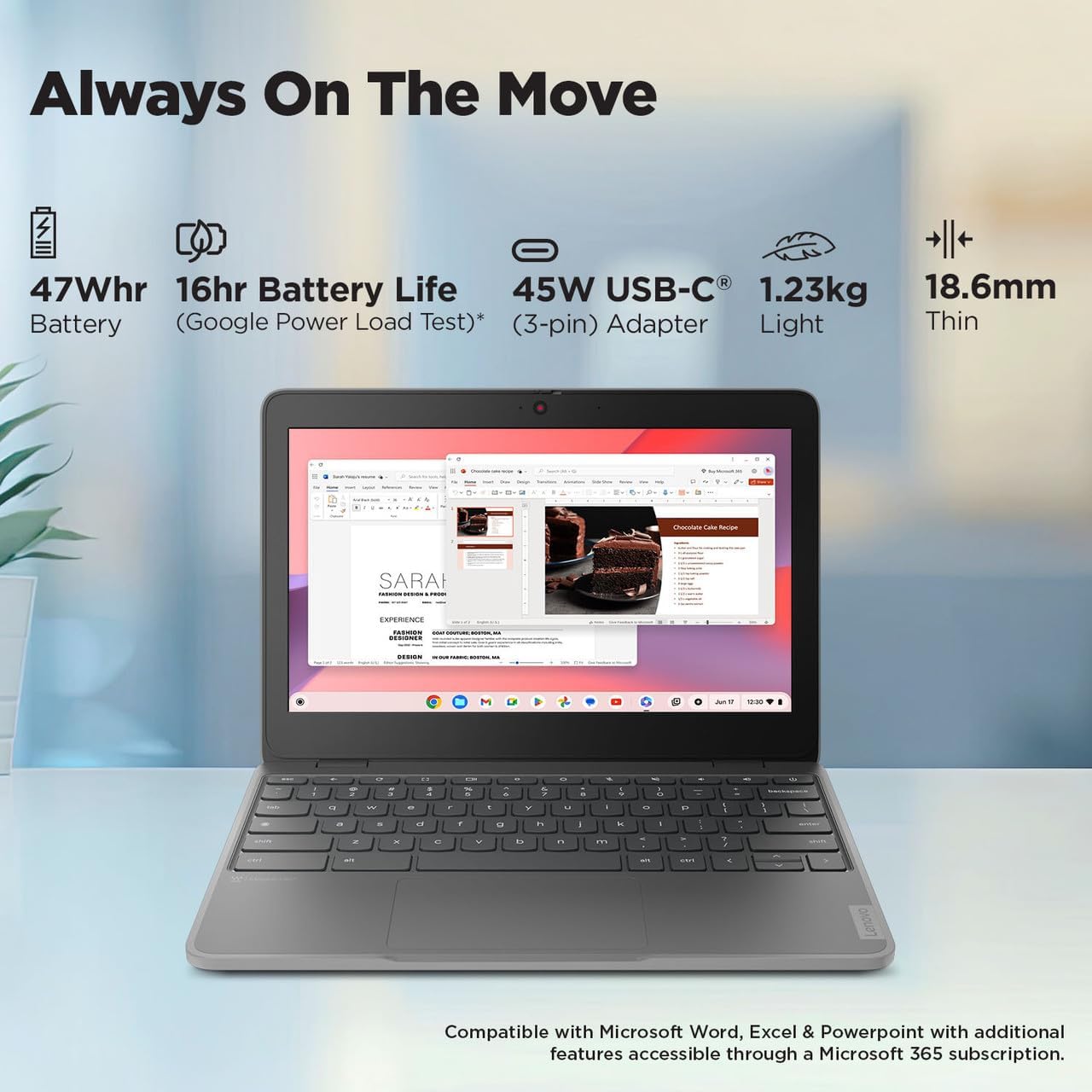 Lenovo 100e Chromebook Gen 4 82W0001FUS 11.6" Chromebook - HD - Octa-core (ARM Cortex A76 + Cortex A55) - 8 GB