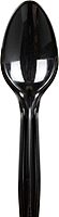 Mind Reader 100-Pack Black Plastic Fork Refill for CUTDISPBK-BLK Dispenser, 6.25" L and 100-Pack Black Plastic Spoon Refill, 5.5" L