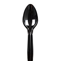 Mind Reader 100-Pack Black Plastic Fork Refill for CUTDISPBK-BLK Dispenser, 6.25" L and 100-Pack Black Plastic Spoon Refill, 5.5" L