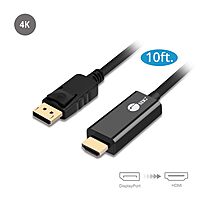 SIIG DisplayPort 1.2 to HDMI 1.4 Cable 4K @30Hz - DP to HDMI Male to Male Adapter - HDCP - 10 Feet