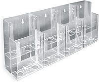 AZAR DISPLAYS 2-Tier Tri-Fold Brochure Counter Display, Clear Acrylic