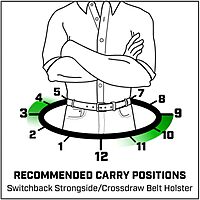 GALCO Switchback Hybrid Leather/Nylon Ambidextrous Strongside/Crossdraw Belt Holster