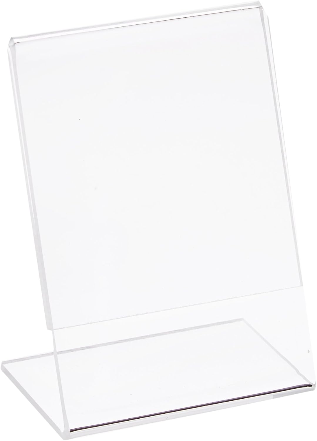 Azar Displays Acrylic L-Shaped Sign Holders, Clear - Pack of 10